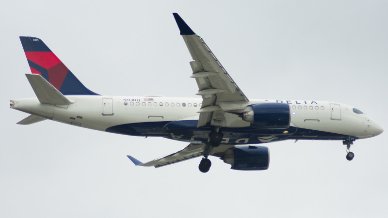 Photo of N113DQ - Delta Airlines Airbus A220-100 at ORD on AeroXplorer Aviation Database