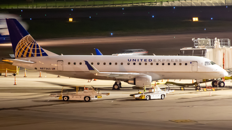 Photo of N87360 - Mesa Airlines Embraer E175 at IAH on AeroXplorer Aviation Database