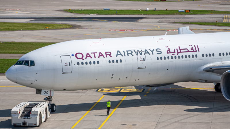 Photo of A7-BOC - Qatar Airways Boeing 777-300ER at ZRH on AeroXplorer Aviation Database