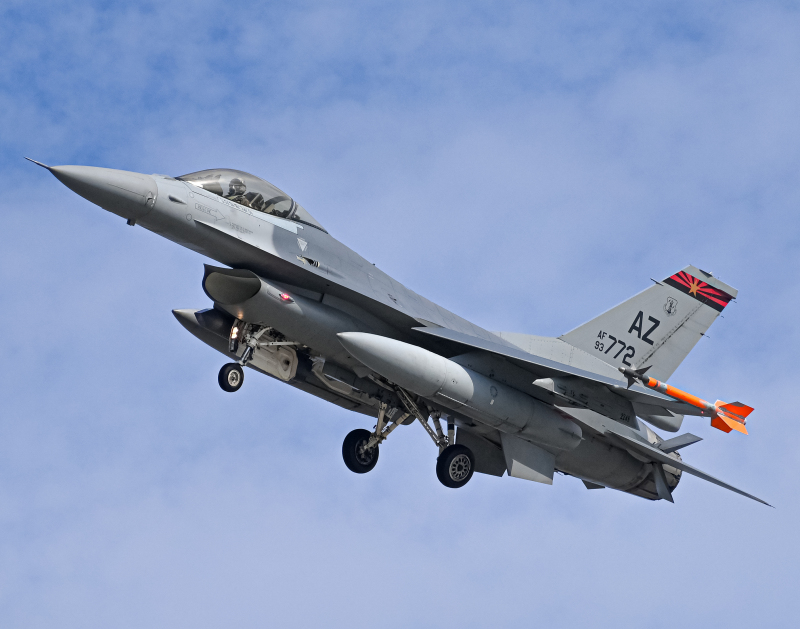 Photo of 93-0772 - USAF - United States Air Force General Dynamics F-16 Fighting Falcon at NZY on AeroXplorer Aviation Database