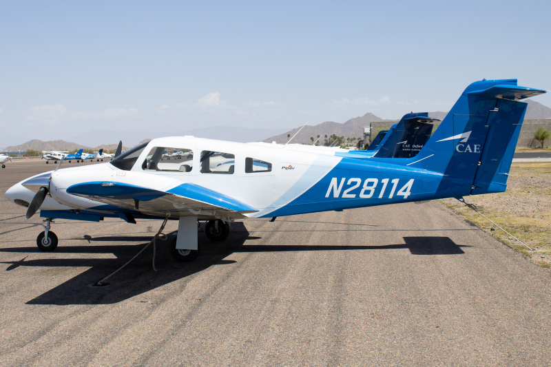 Photo of N28114 - CAE Oxford Aviation Academy Piper 44 Seminole at MSC on AeroXplorer Aviation Database