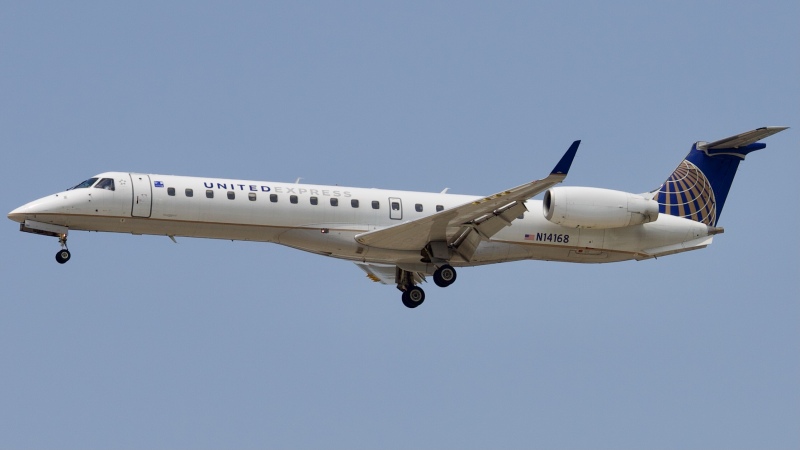 Photo of N14168 - United Express Embraer ERJ145 at IAH on AeroXplorer Aviation Database