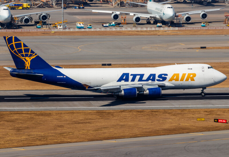 Photo of N493MC - Atlas Air Boeing 747-400F at HKG on AeroXplorer Aviation Database