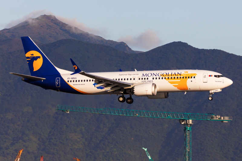 Photo of EI-MNG - MIAT Mongolian Airlines Boeing 737-8 MAX at HKG on AeroXplorer Aviation Database