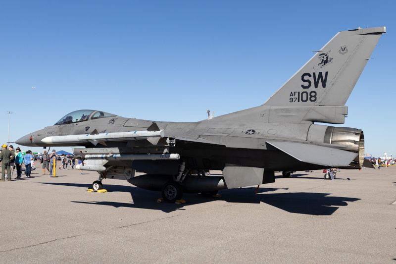 Photo of 97-0108 - USAF - United States Air Force General Dynamics F-16 Fighting Falcon at MCF on AeroXplorer Aviation Database