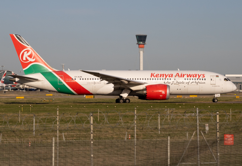 Photo of 5Y-KZB - Kenya Airways Boeing 787-8 at LHR on AeroXplorer Aviation Database