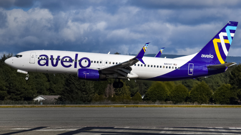 Photo of N801XT - Avelo Airlines Boeing 737-800 at ACV on AeroXplorer Aviation Database