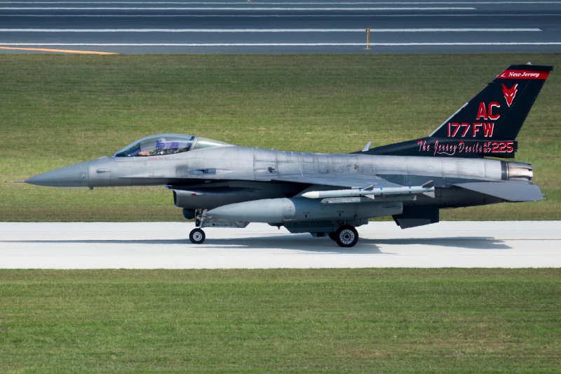 Photo of 87-0225 - USAF - United States Air Force General Dynamics F-16 Fighting Falcon at ACY on AeroXplorer Aviation Database