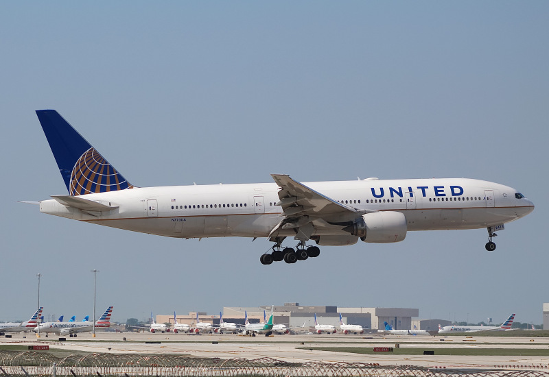 Photo of N773UA - United Airlines Boeing 777-200 at ORD on AeroXplorer Aviation Database
