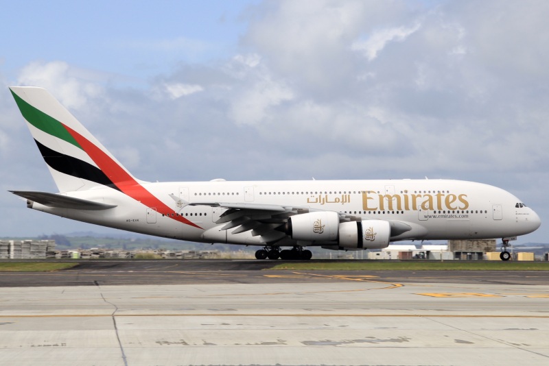 Photo of A6-EVK - Emirates Airbus A380-800 at AKL on AeroXplorer Aviation Database