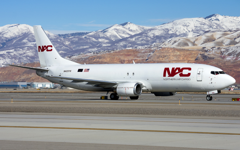 Photo of N405YK - Northern Air Cargo Boeing 737-400 at SLC on AeroXplorer Aviation Database