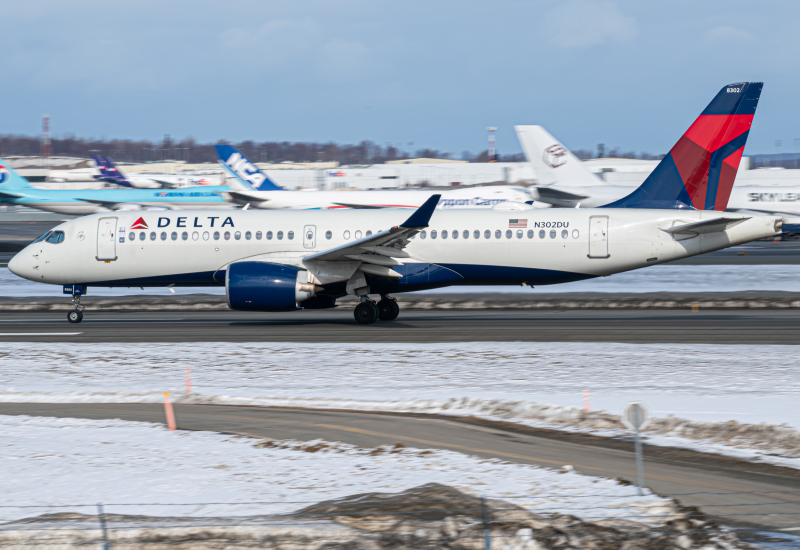 Photo of N302DU - Delta Airlines Airbus A220-300 at ANC on AeroXplorer Aviation Database