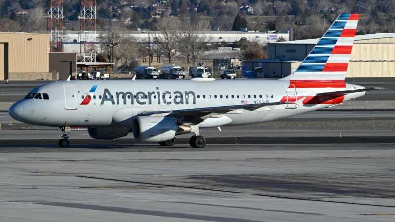 Photo of N755US - American Airlines Airbus A319 at RNO on AeroXplorer Aviation Database