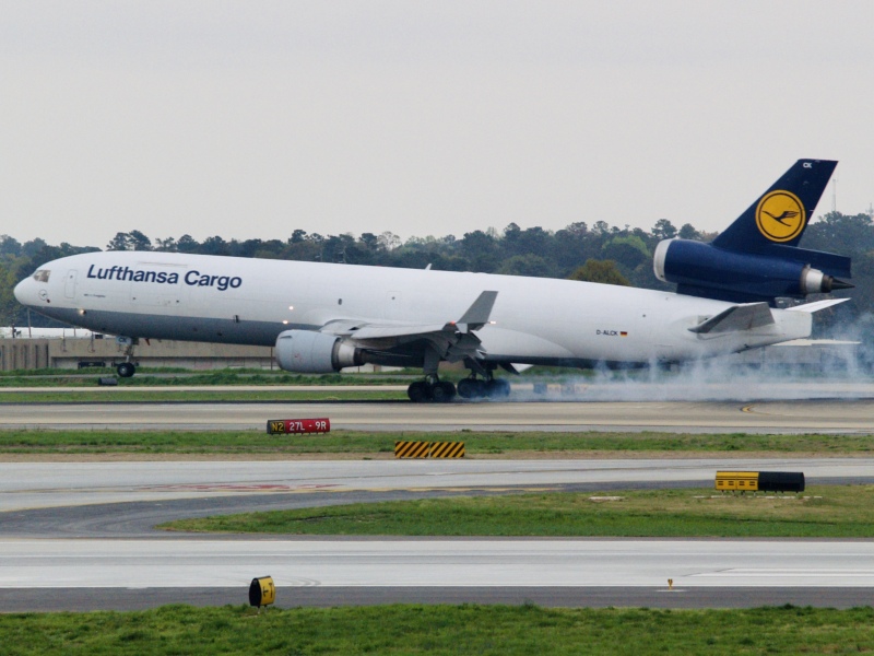 Photo of D-ALCK - Lufthansa Cargo McDonnel Douglass MD11F at ATL on AeroXplorer Aviation Database