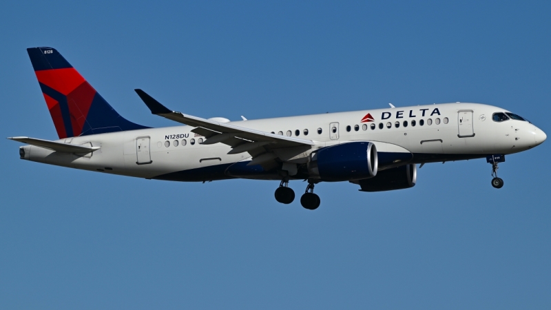 Photo of N128DU - Delta Airlines  Airbus A220-100 at DFW on AeroXplorer Aviation Database