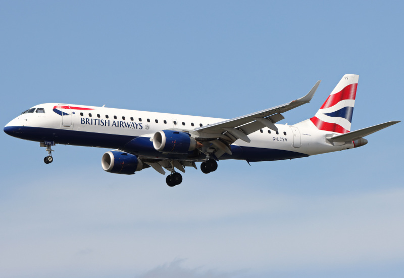 Photo of G-LCYV - BA CityFlyer Embraer E190 at LCY on AeroXplorer Aviation Database