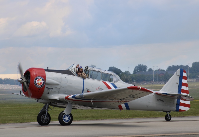 Photo of N7648E - PRIVATE North American T-6 Texan at LFI on AeroXplorer Aviation Database