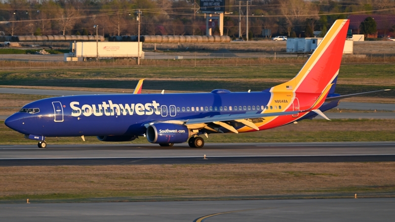 Photo of N8648A - Southwest Airlines Boeing 737-800 at OKC on AeroXplorer Aviation Database