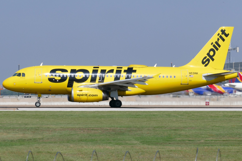 Photo of N531NK - Spirit Airlines Airbus A319 at AUS on AeroXplorer Aviation Database