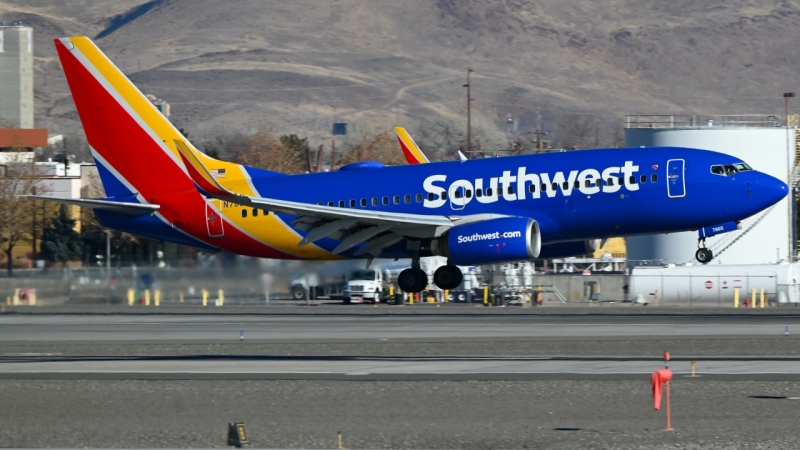 Photo of N7865A - Southwest Airlines Boeing 737-700 at RNO on AeroXplorer Aviation Database