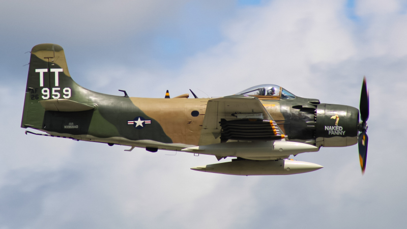 Photo of NX959AD - PRIVATE Douglas A-1 Skyraider at DLH on AeroXplorer Aviation Database