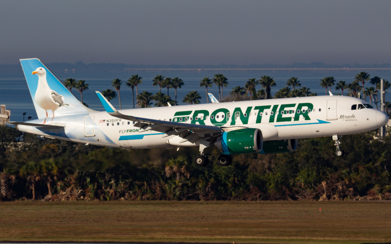 Photo of N350FR - Frontier Airlines Airbus A320NEO at TPA on AeroXplorer Aviation Database