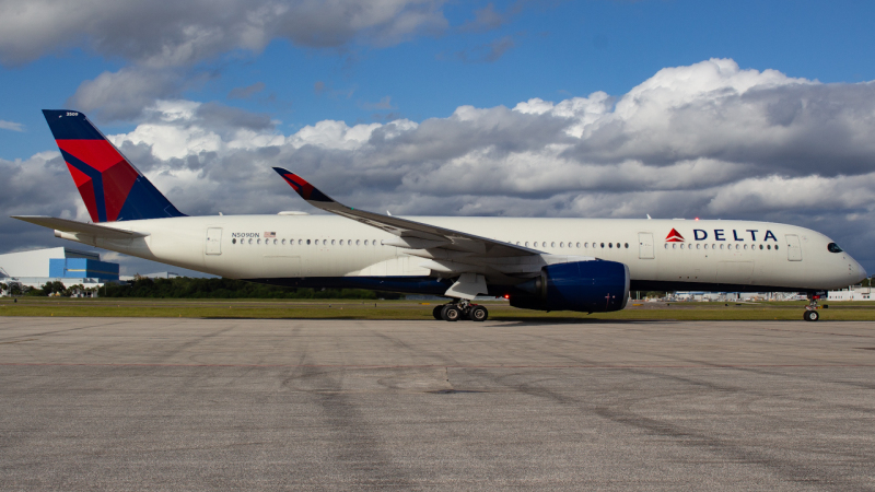 Photo of N509DN  - Delta Airlines Airbus A350-900 at TPA  on AeroXplorer Aviation Database