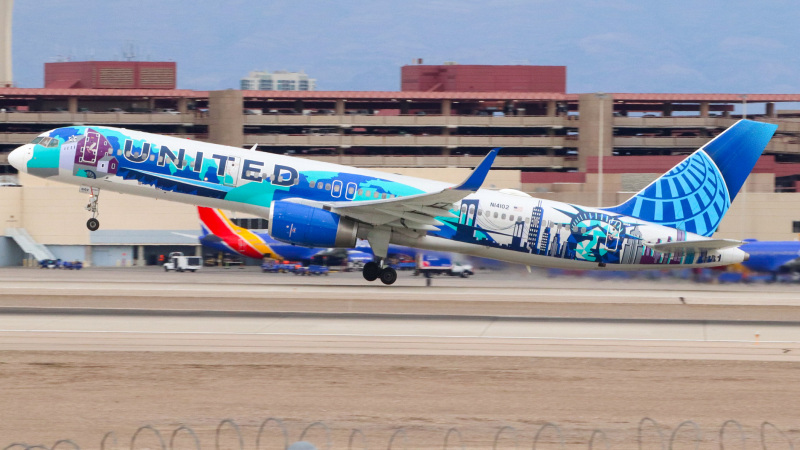 Photo of N14102 - United Airlines Boeing 757-200 at LAS on AeroXplorer Aviation Database