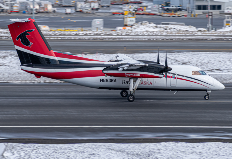 Photo of N883EA - Ravn Alaska De Havilland Dash-8 Q100 at ANC on AeroXplorer Aviation Database