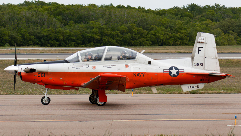 Photo of 165961 - USN - United States Navy Raytheon T-6A Texan II at PIE on AeroXplorer Aviation Database