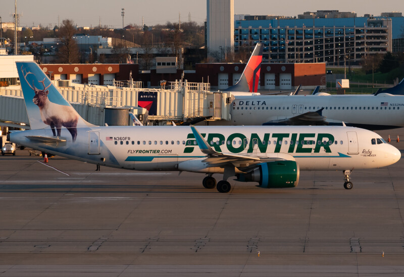 Photo of N360FR - Frontier Airlines Airbus A320NEO at CVG on AeroXplorer Aviation Database