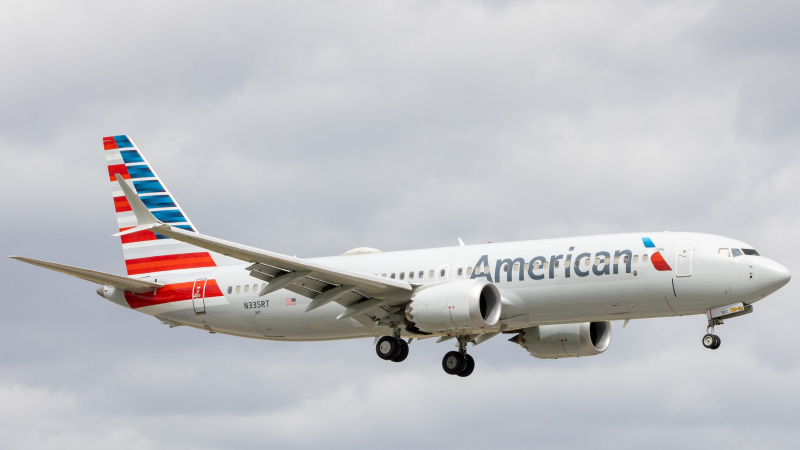 Photo of N335RT - American Airlines Boeing 737 MAX 8 at MIA on AeroXplorer Aviation Database