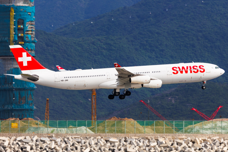 Photo of HB-JMI - Swiss International Air Lines Airbus A340-300 at HKG on AeroXplorer Aviation Database