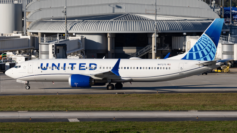 Photo of N47275 - United Airlines Boeing 737 MAX 8 at TPA on AeroXplorer Aviation Database