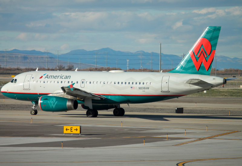 Photo of N838AW - American Airlines Airbus A319 at SLC on AeroXplorer Aviation Database