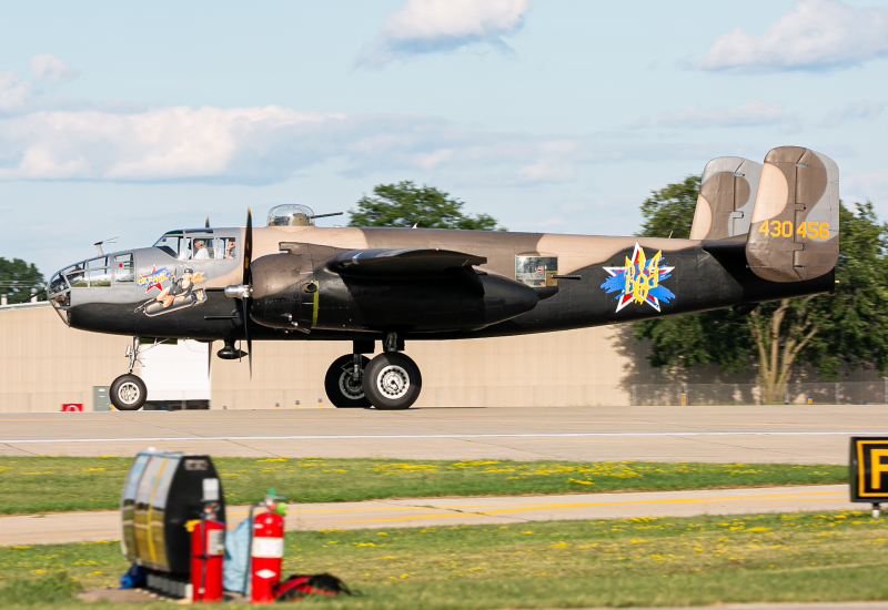 Photo of N747AF - PRIVATE  North American B-25 Mitchell at OSH on AeroXplorer Aviation Database