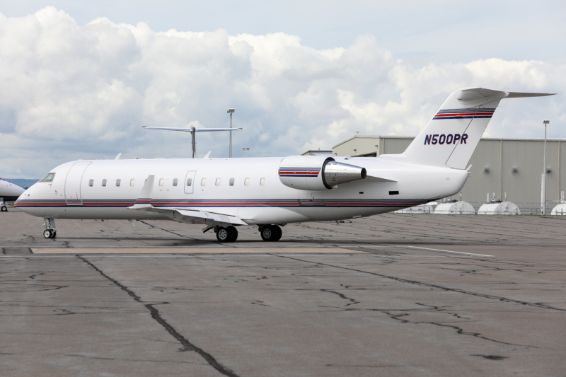 Photo of N500PR - PRIVATE Mitsubishi CRJ-200 at AVP on AeroXplorer Aviation Database