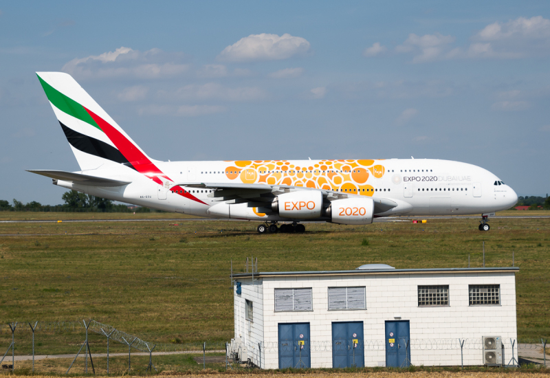 Photo of A6-EOU - Emirates Airbus A380-800 at VIE on AeroXplorer Aviation Database