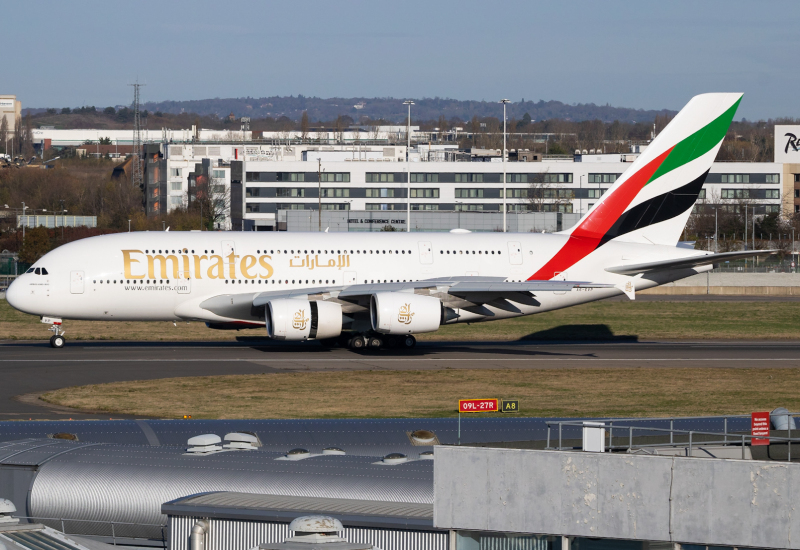 Photo of A6-EVP - Emirates Airbus A380-800 at LHR on AeroXplorer Aviation Database
