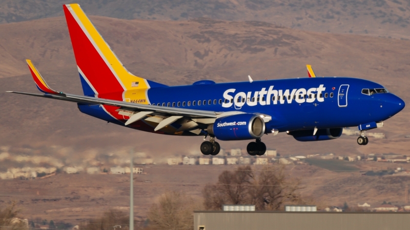 Photo of N444WN - Southwest Airlines Boeing 737-700 at RNO on AeroXplorer Aviation Database