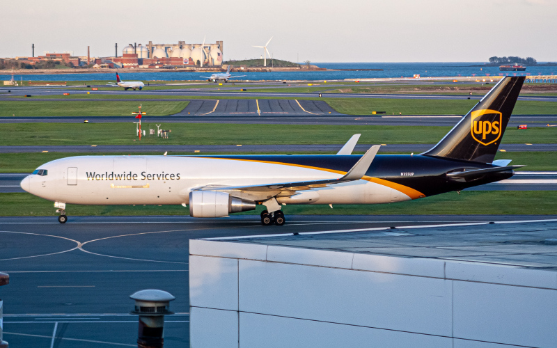 Photo of N355UP - United Parcel Service Boeing 767-300F at BOS on AeroXplorer Aviation Database