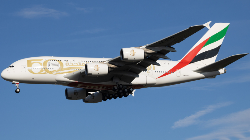 Photo of A6-EVG - Emirates Airbus A380-800 at IAD on AeroXplorer Aviation Database