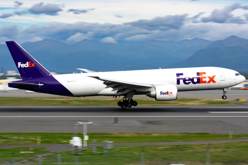 Photo of N886FD - FedEx Boeing 777-F at ANC on AeroXplorer Aviation Database