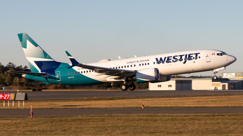 Photo of C-GDDR - WestJet Boeing 737 MAX 8 at YYJ on AeroXplorer Aviation Database