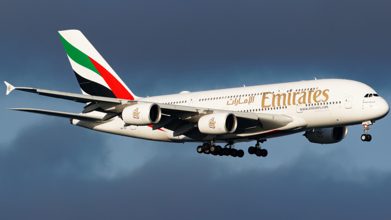 Photo of A6-EUI - Emirates Airbus A380-800 at JFK on AeroXplorer Aviation Database