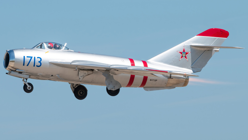 Photo of N1713P - PRIVATE Mikoyan-Gurevich MiG-17 at OSH on AeroXplorer Aviation Database