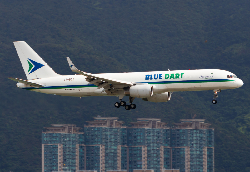 Photo of VT-BDB - Blue Dart Aviation Boeing 757-200F at HKG on AeroXplorer Aviation Database