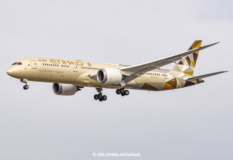 Photo of A6-BLX - Etihad Airways Boeing 787-9 at ORD on AeroXplorer Aviation Database