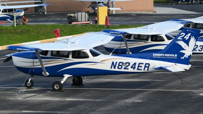 Photo of N824ER - Embry-Riddle Aeronautical University Cessna 172 at DAB on AeroXplorer Aviation Database