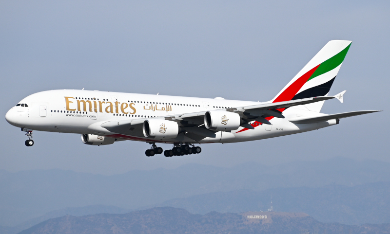 Photo of A6-EVE - Emirates Airbus A380-800 at LAX on AeroXplorer Aviation Database